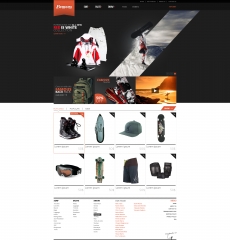 极限远动装备商品店网站首页设计