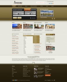 欧美某房地产公司木质网站首页模板