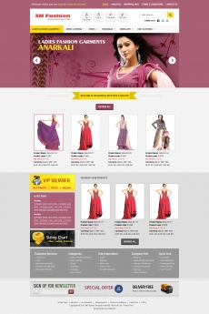红色的服装网站网站首页模板
