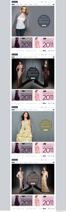 欧美女士服装商场网站首页设计作品