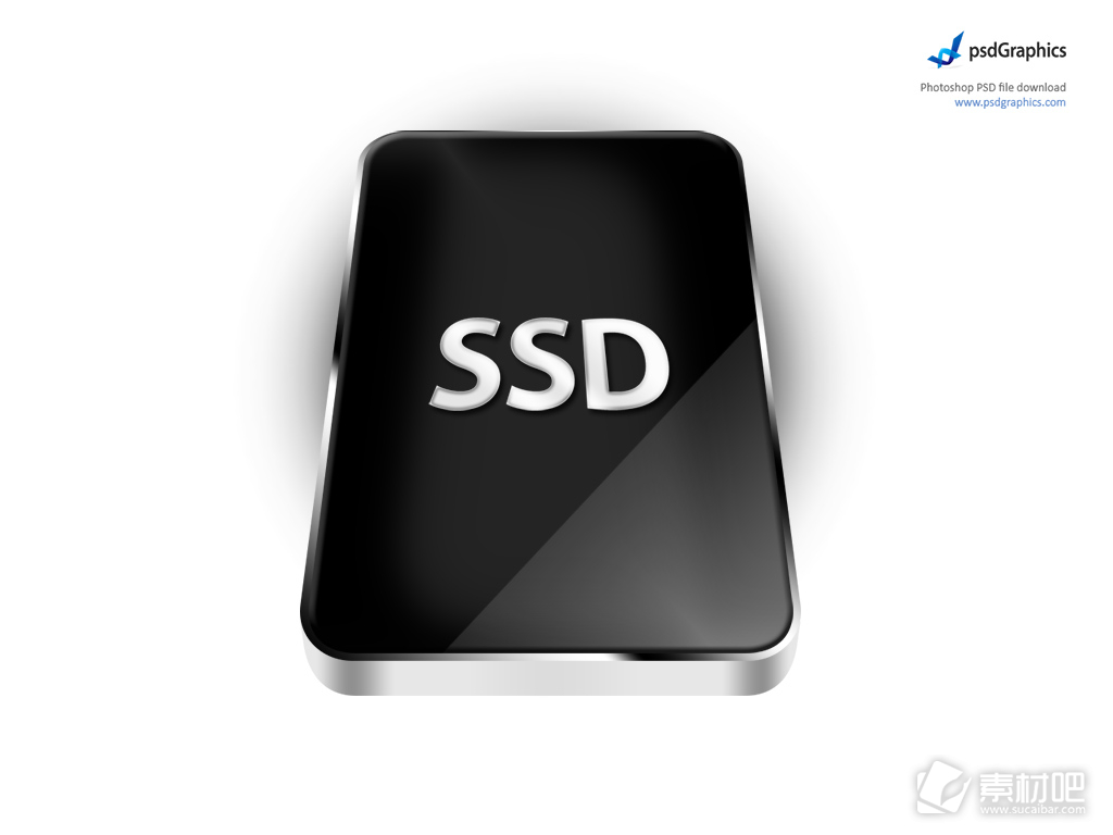 SSD固态硬盘图标PSD素材