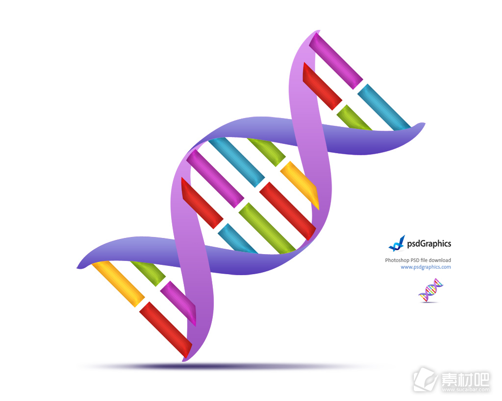 彩色DNA链PSD素材