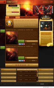 巴西帅气创意游戏魔兽世界网站首页设计