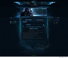 巴西 帅气蓝色游戏网站首页设计