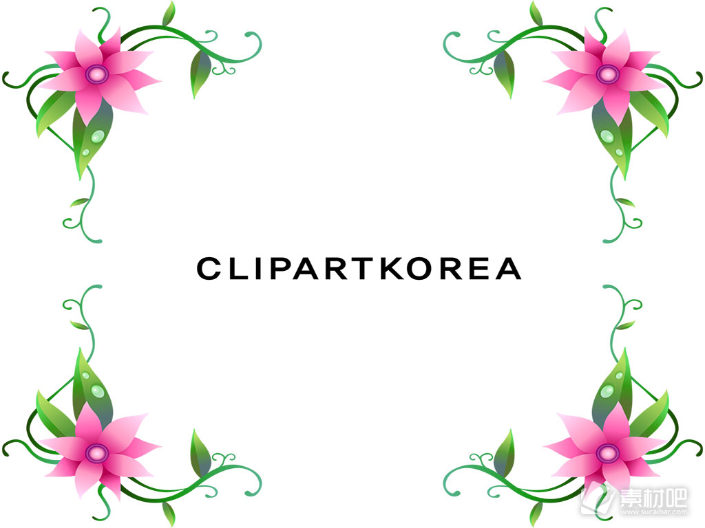 精美红色韩国风格花卉背景矢量素材