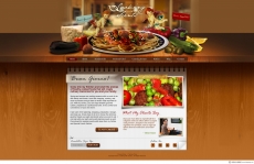 流光溢彩的食物教程网站首页设计