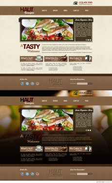 米色食品网站首页设计