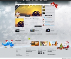 欧美可爱风格雪景网站首页设计