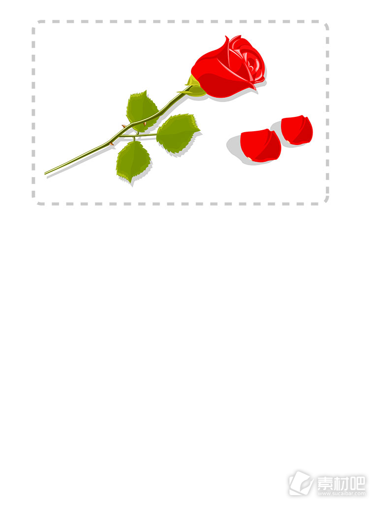 精美红色玫瑰明信片设计矢量素材