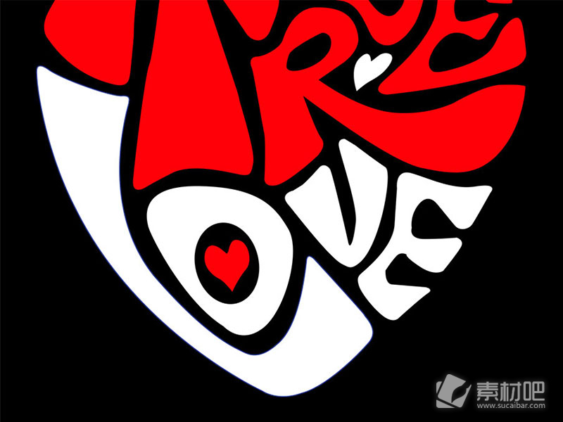 爱情love文字设计矢量素材 矢量图库下载 素材吧