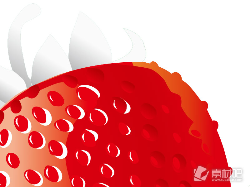 动感美味草莓插画矢量素材