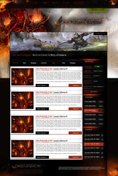 火焰领主游戏网站首页设计