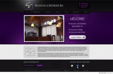 紫黑色家居网站首页设计