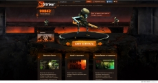 黑色质感游戏对战网站主页设计