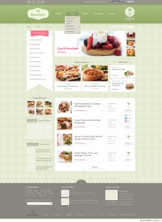 甜美的糕点类食物网站首页设计