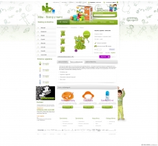 欧美可爱风格儿童网站首页设计