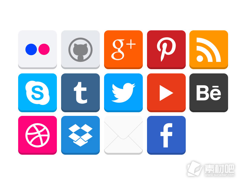 社交媒体应用软件图标