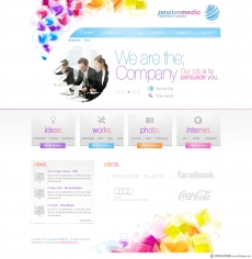欧美创意可爱类型企业网站首页设计