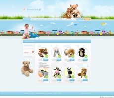 可爱的娃娃玩偶公仔网站首页设计
