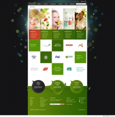 绿色健康宣传网站首页设计