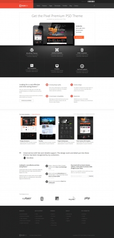 欧美黑白色网页设计网站首页设计