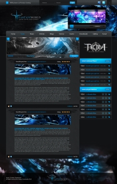 蓝色科幻娱乐网站首页设计