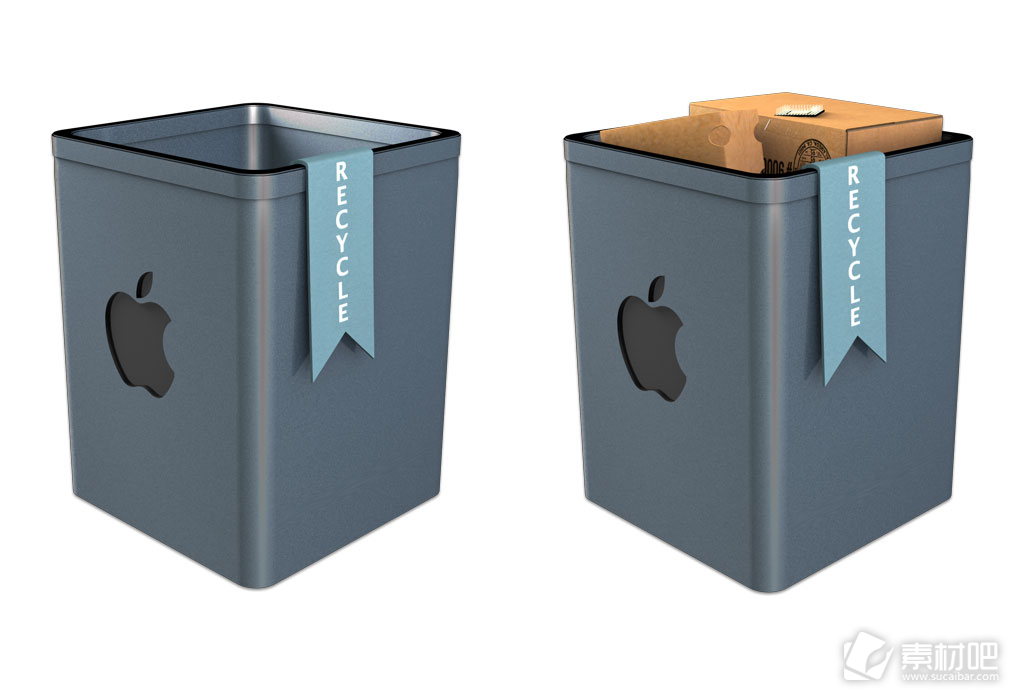 苹果新版垃圾桶回收站图标