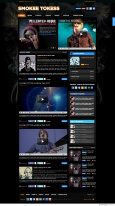 欧美黑色音乐网站首页设计