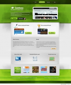 绿色音乐专辑网站首页设计