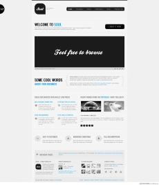 外国黑白双色网站首页设计