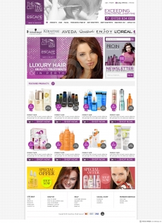 欧美女士化妆品店网站首页设计