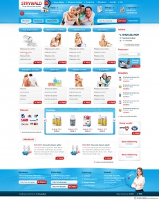 蓝色保健养生企业网站首页设计