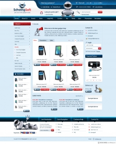 蓝色科技电子产品网站首页设计