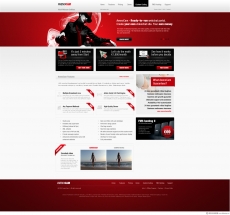 红色创意网站首页设计