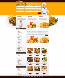 美食快餐店网站首页设计