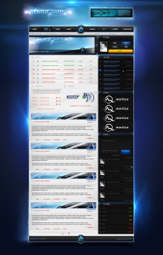 欧美蓝色梦幻背景首页网站设计