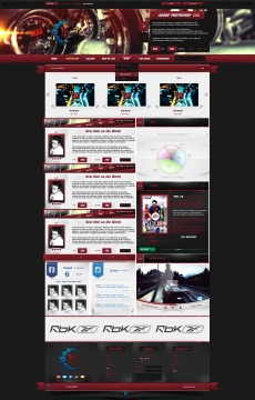 黑色背景创意网站首页设计