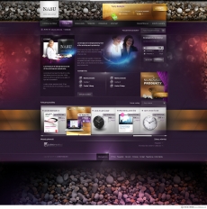 紫色典雅大气网站首页设计