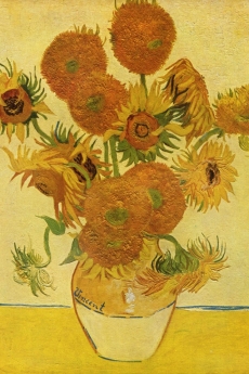 梵高作品向日葵手绘油画手机壁纸