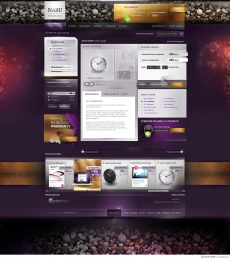 紫色典雅艺术网站首页设计