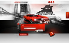 红色帅气汽车网站首页设计