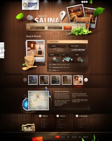 欧美木质背景网站首页设计