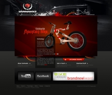 黑色帅气自行车运动网站首页设计
