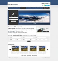 白色冬季雪景旅游网站首页设计