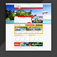夏日欧美旅游网站首页设计