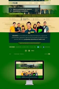 绿色简单创意网站首页素材