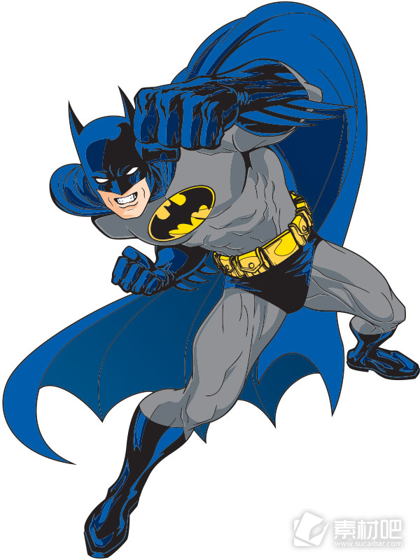 蝙蝠侠卡通霸气写真矢量素材