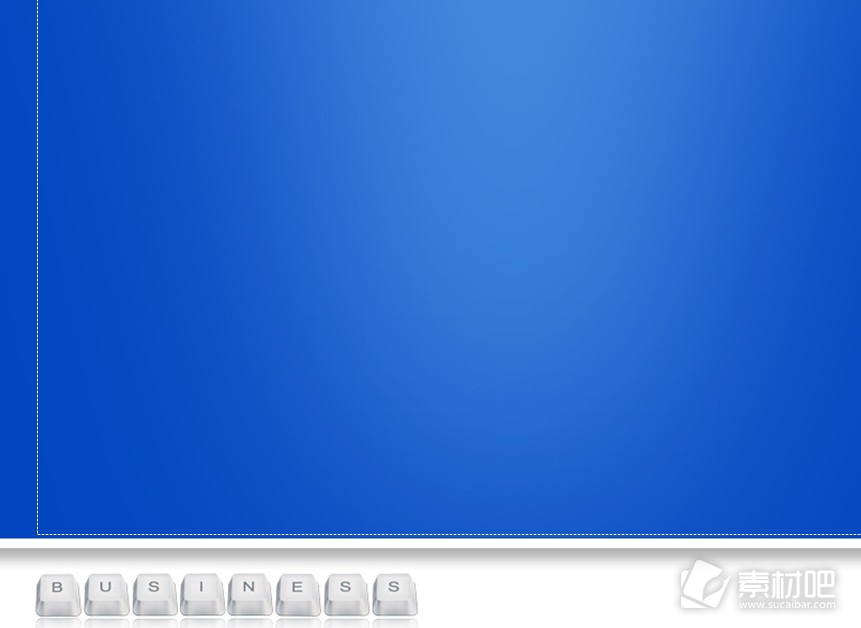 蓝色键盘按钮PPT模板