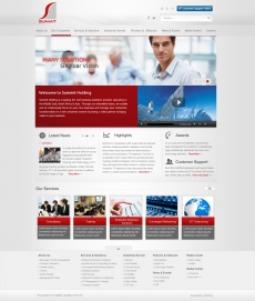 灰色典雅公司企业网站首页设计