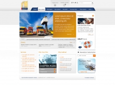 蓝色导航物流公司网站首页设计